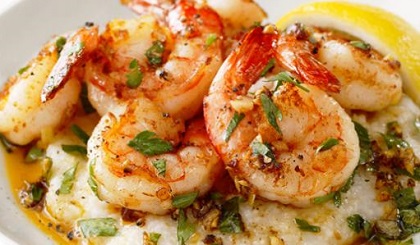 Lemon-Garlic Shrimp and Grits